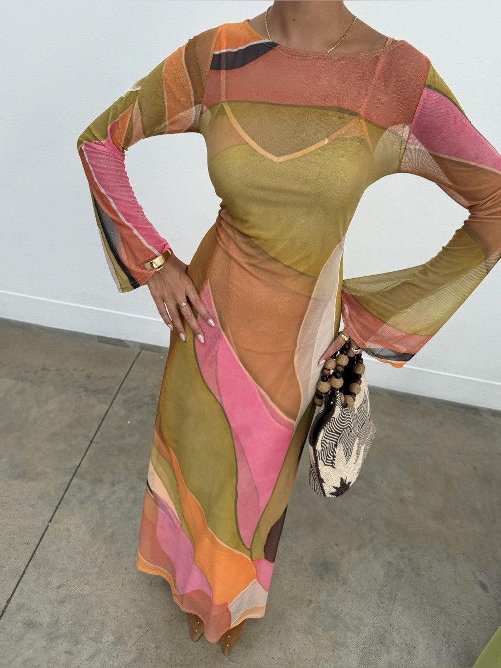 Anthropologie Never Fully Dressed Aria Mesh Maxi Dress - Picture 2 of 8